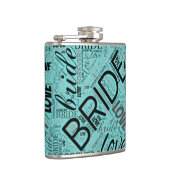 新婦ワードクラウドブラックID253 フラスク (右)