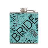 新婦ワードクラウドブラックID253 フラスク (裏面)