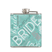 新婦ワードクラウドホワイトID253 フラスク (裏面)