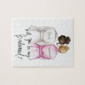 新婦付添人か。 パズルの暗いBrのパンの花嫁Dk BlのパンBm ジグソーパズル (横)