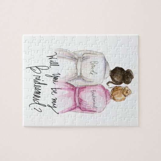 新婦付添人か。 パズルの暗いBrのパンの花嫁Dk BlのパンBm ジグソーパズル (横)