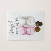 新婦付添人か。 パズルのBrのパンの花嫁の金褐色のボブBm ジグソーパズル (横)