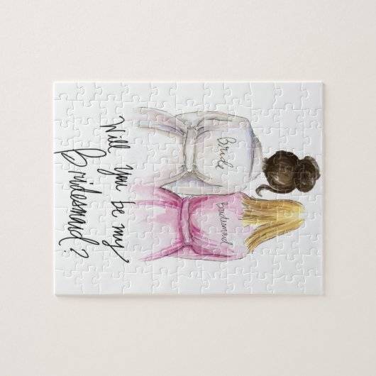 新婦付添人か。 パズルDkのBrのパンの花嫁Bl長いBm ジグソーパズル (横)