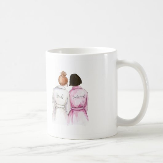 新婦付添人か。 パンの花嫁DkのBrのボブの赤い女中 コーヒーマグカップ (右)
