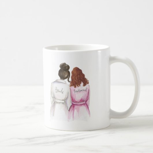新婦付添人か。 マグDkのBrのパンの花嫁の金褐色のカールの女中 コーヒーマグカップ (右)