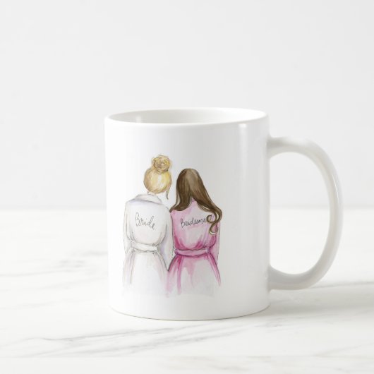 新婦付添人か。 Brのパンの花嫁のBrの長い女中 コーヒーマグカップ (右)