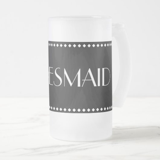 新婦付添人によって曇らされるマグ フロストグラスビールジョッキ (正面右)