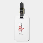 新婦付添人のための荷物のラベル ラゲッジタグ (正面縦)