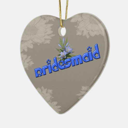 新婦付添人のカスタマイズ可能な結婚式のオーナメント セラミックオーナメント (左)