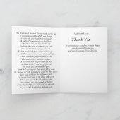 新婦付添人のキットの詩 サンキューカード (内部)