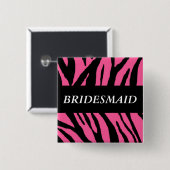 新婦付添人のシマウマ 缶バッジ (正面&裏面)