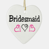 新婦付添人のハート セラミックオーナメント (右)