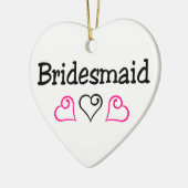 新婦付添人のハート セラミックオーナメント (左)