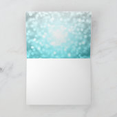 新婦付添人のビーチのグラデーションなグリッターライトありがとう サンキューカード (内部)