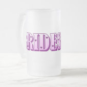 新婦付添人のマグ フロストグラスビールジョッキ (正面左)