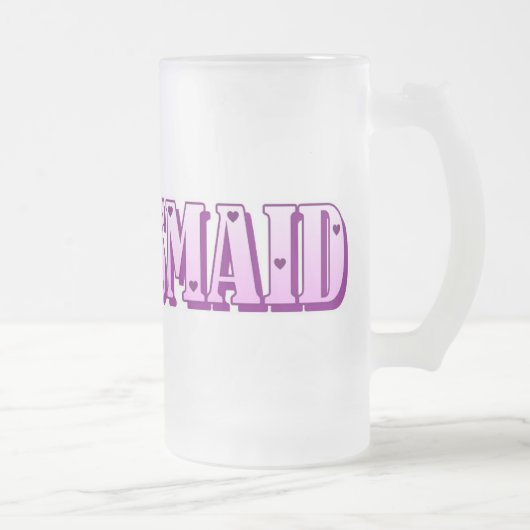 新婦付添人のマグ フロストグラスビールジョッキ (右)