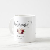 新婦付添人のマグ-結婚祝い、カスタマイズ可能なデザイン コーヒーマグカップ (正面左)
