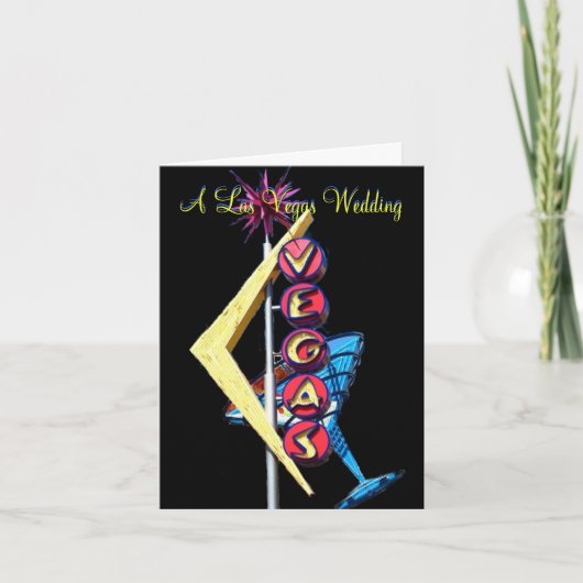 新婦付添人のラスベガスの私の結婚式があって下さい 招待状 (正面)