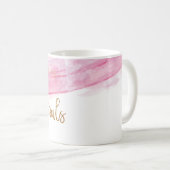 新婦付添人の分隊のゴール-柔らかいピンクの水彩画 コーヒーマグカップ (正面右)