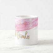 新婦付添人の分隊のゴール-柔らかいピンクの水彩画 コーヒーマグカップ (中央)