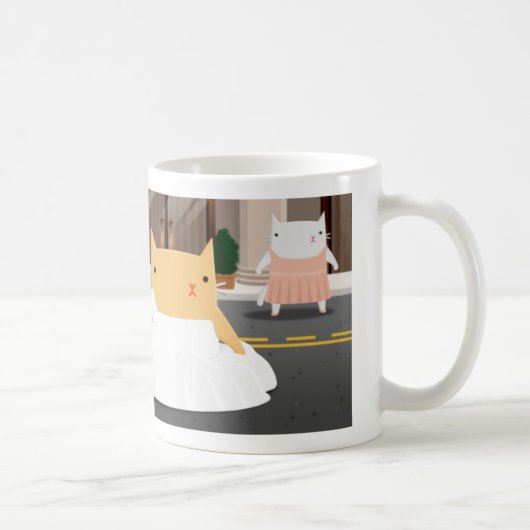新婦付添人の子猫 コーヒーマグカップ (右)