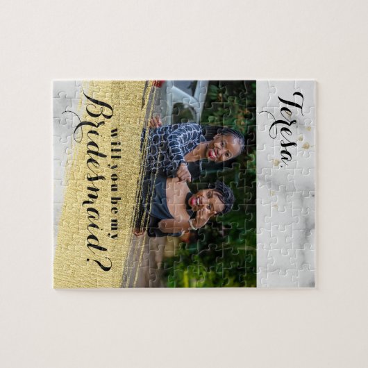 新婦付添人の提案の大理石の背景の写真 ジグソーパズル (横)