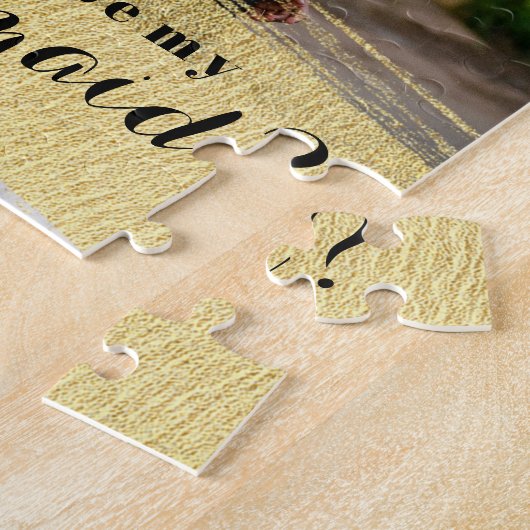 新婦付添人の提案の大理石の背景の写真 ジグソーパズル (側面)