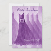 新婦付添人の昼食会かブランチの紫色の服 招待状 (裏面)