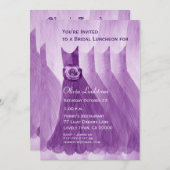 新婦付添人の昼食会かブランチの紫色の服 招待状 (正面/裏面)
