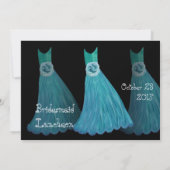 新婦付添人の昼食会かブランチの青い服 招待状 (裏面)