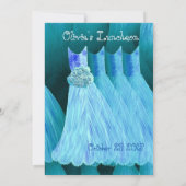 新婦付添人の昼食会かブランチの青い服V05 招待状 (裏面)