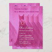 新婦付添人の昼食会またはブランチのピンクの服 招待状 (正面/裏面)