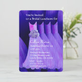 新婦付添人の昼食会またはブランチの王室のな紫色V02H 招待状 (スタンド正面)