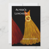 新婦付添人の昼食会またはブランチの秋の服S001 招待状 (裏面)