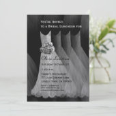 新婦付添人の昼食会またはブランチの銀製灰色の服 招待状 (スタンド正面)