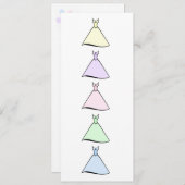 新婦付添人の昼食会-ガウン 招待状 (正面/裏面)