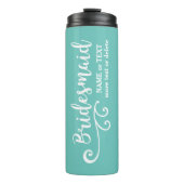 新婦付添人の結婚式の引き出物の名前またはモノグラムの原稿 タンブラー (正面)