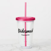 新婦付添人の結婚披露宴のギフトのバチェロレッテの週末 アクリルタンブラー (正面)