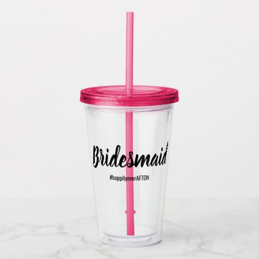 新婦付添人の結婚披露宴のギフトのバチェロレッテの週末 アクリルタンブラー (正面)