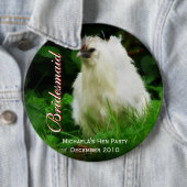 新婦付添人の花嫁の雌鶏夜バチェロレッテ 缶バッジ (インサイチュ)