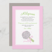 新婦付添人の花束の要求カード 招待状 (正面/裏面)