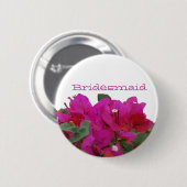 新婦付添人の鮮やかな花 缶バッジ (正面&裏面)