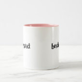 新婦付添人の黒い文字 ツートーンマグカップ (中央)