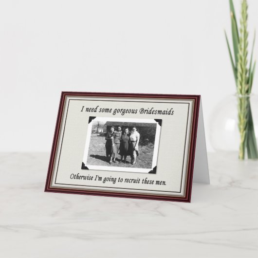 新婦付添人はまたは人を選びましたか。 -おもしろい 招待状 (正面)