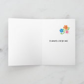 新婦付添人は挨拶状-花感謝していしています サンキューカード (内部)