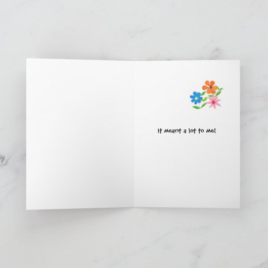 新婦付添人は挨拶状-花感謝していしています サンキューカード (内部)