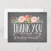 新婦付添人は|の新婦付添人感謝していしています サンキューカード (正面/裏面)