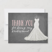 新婦付添人は|の新婦付添人感謝していしています サンキューカード (正面)