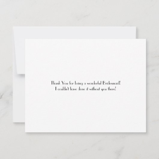 新婦付添人は|の新婦付添人感謝していしています サンキューカード (裏面)