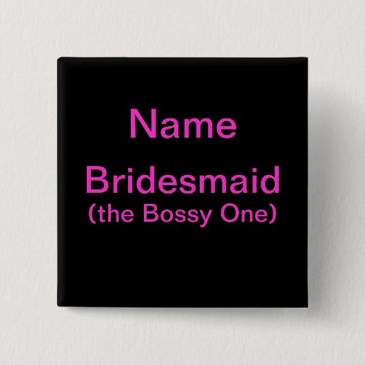 新婦付添人高飛車な者 缶バッジ (正面)